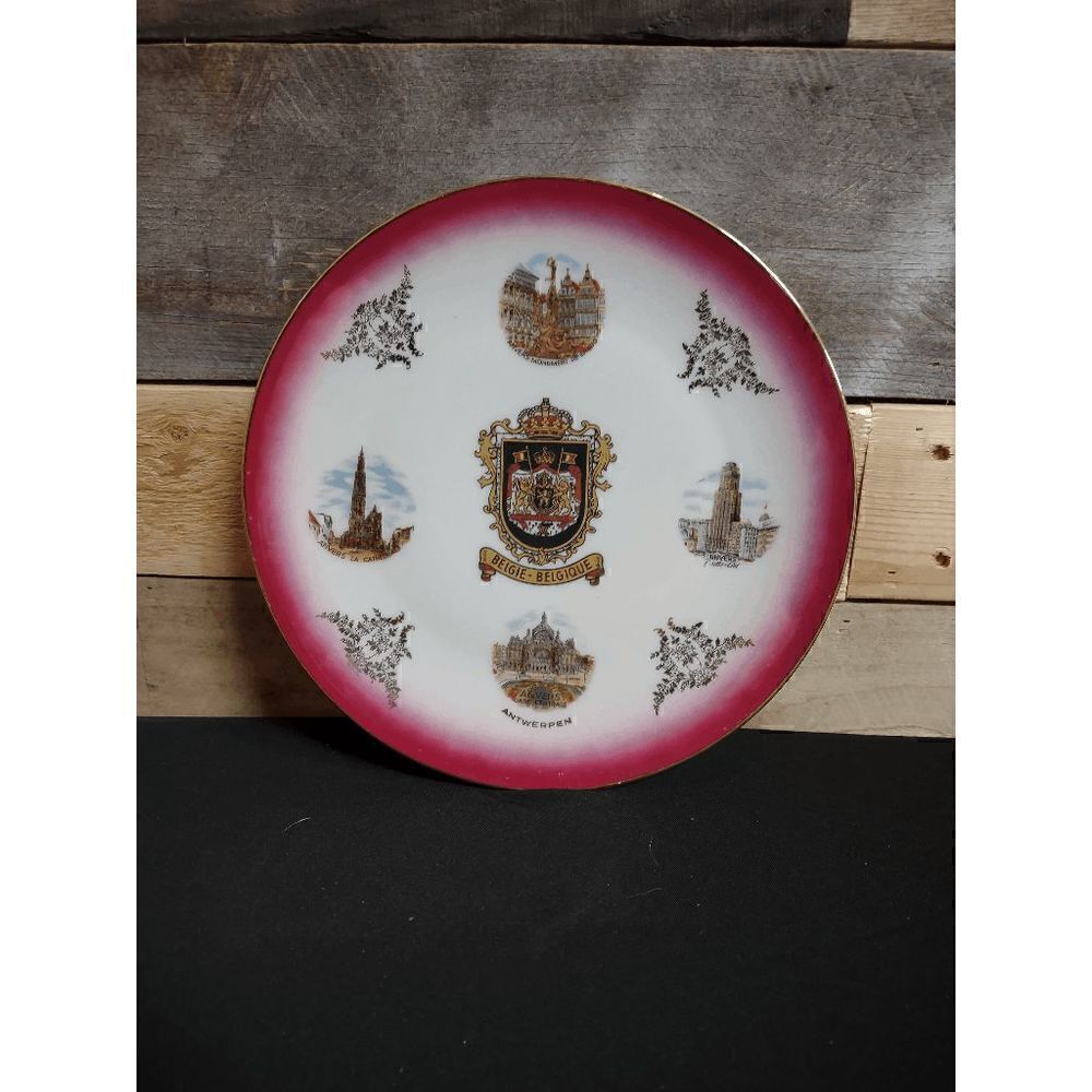 Vintage Belgium Antwerp 100 Jahre Bareuther Waldsassen Collector's Plate